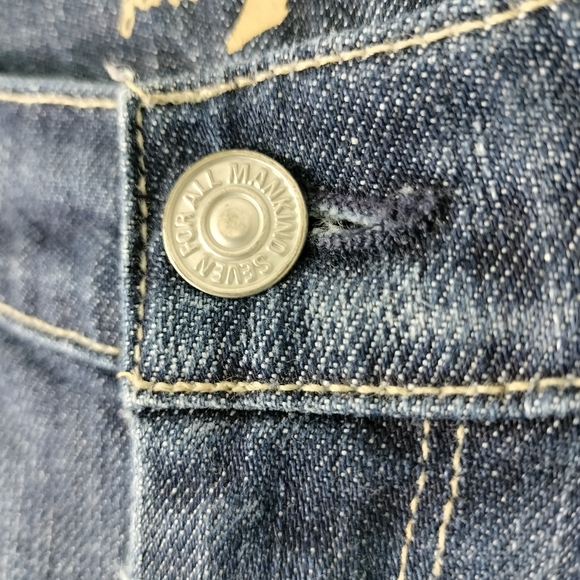 7 For All Mankind Straight Leg Low Rise Dark Wash Sz. 26 EUC - Picture 4 of 16